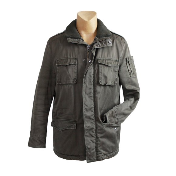 H & M Green Full-zip Field Jacket - Picture 1 of 16